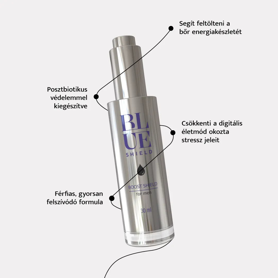 Boost Shield - Férfi Kék Fényt Szűrő Arcszérum